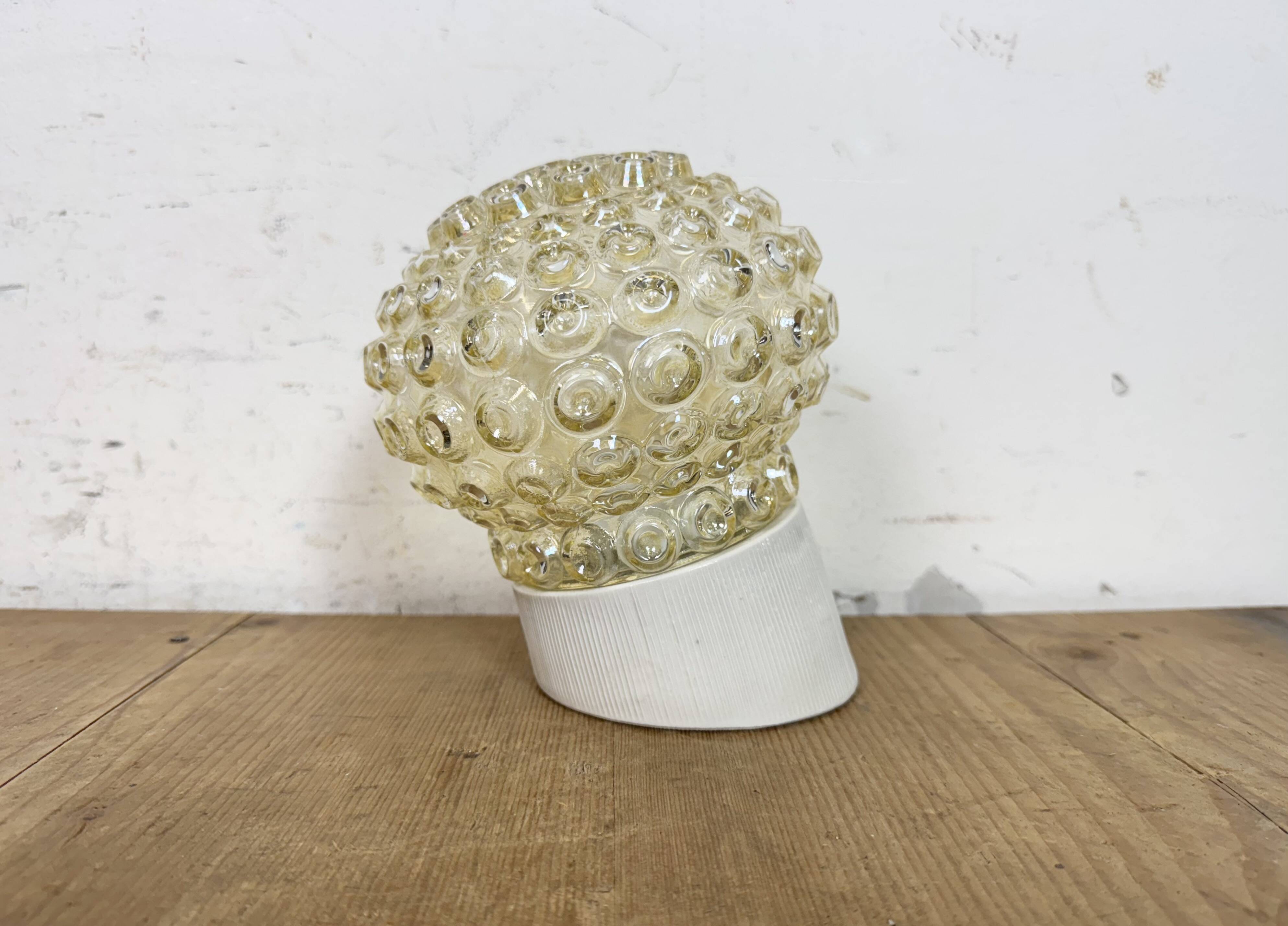Vintage White Porcelain Wall Light, 1970s