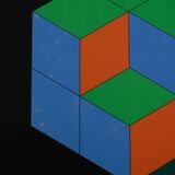 Victor Vasarely: Kinetic Composition: Bi Hexa - Original Silkscreen Print