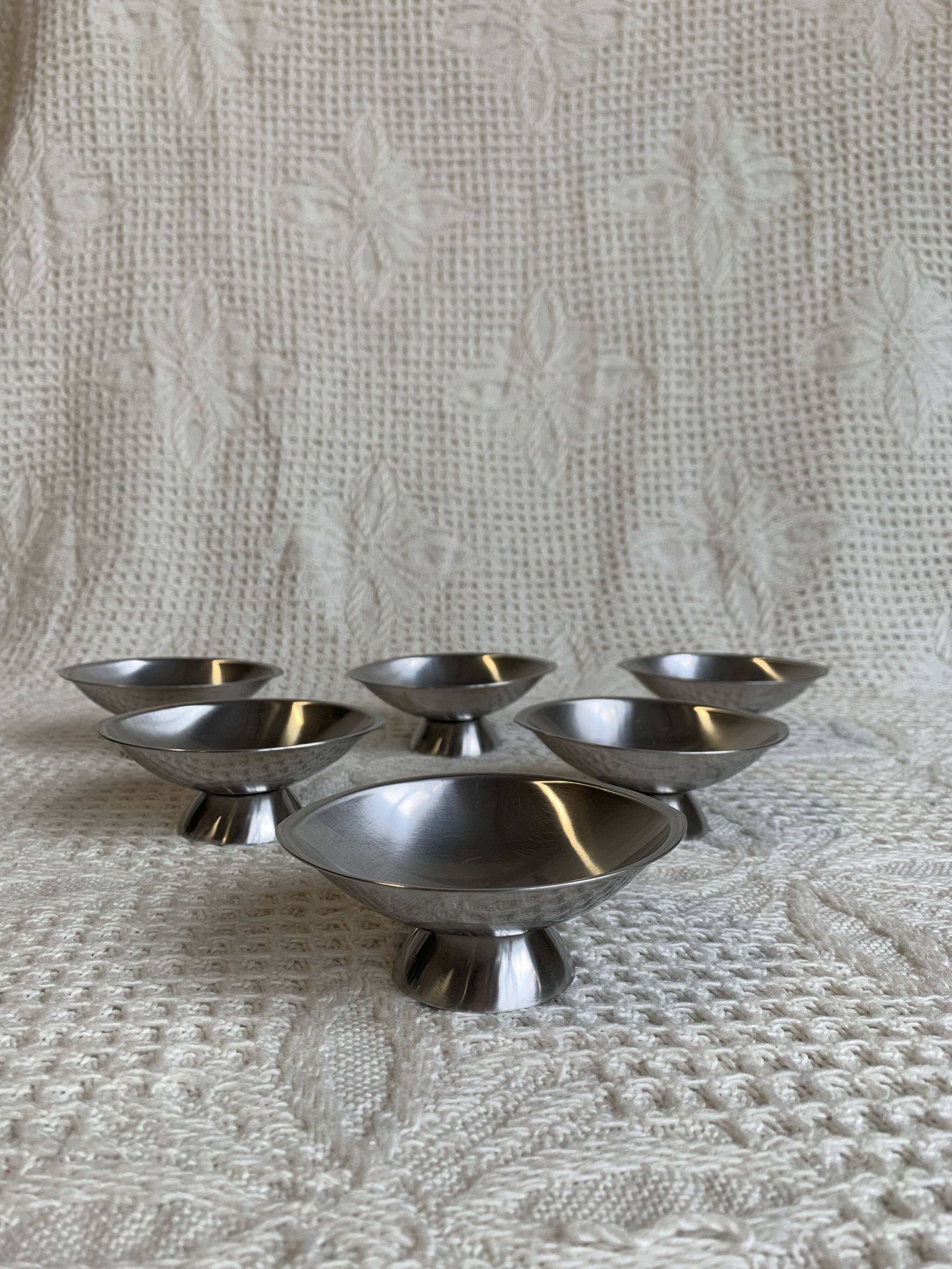 Coupelles à glace vintage en inox Guy Degrenne