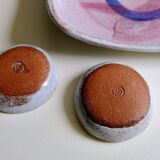 Sandstone cup abstract decor unique piece signed 70s/80s