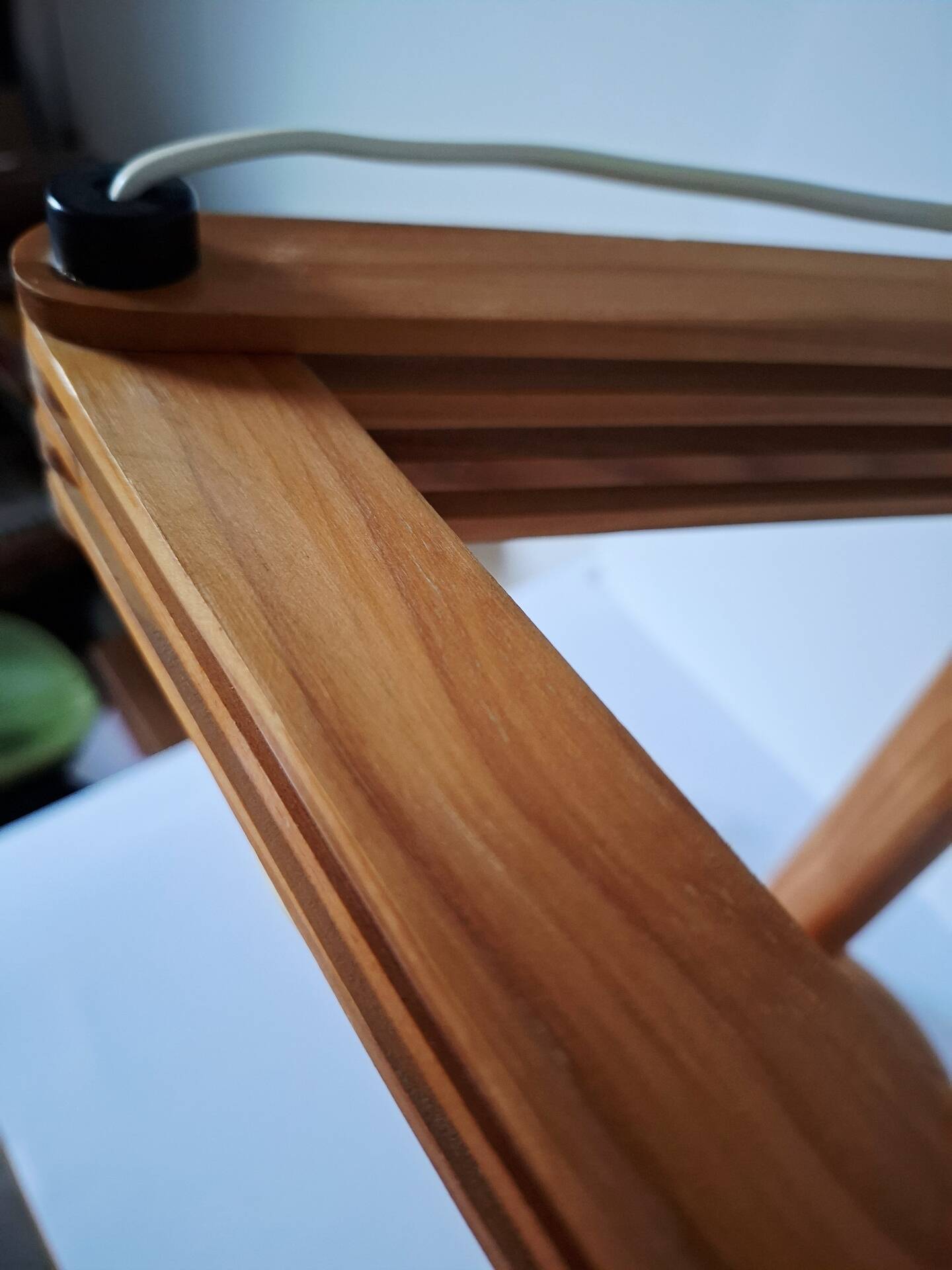 Lampe articulée en pin vintage