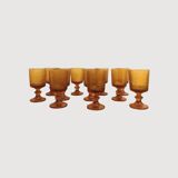 Set of 11 orange glasses