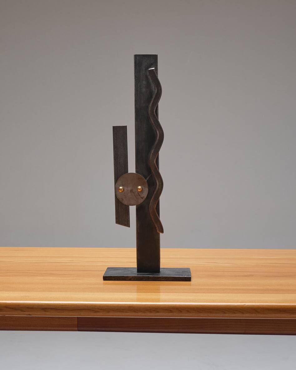 Art deco sculpture in patinated metal, 1930s