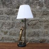 Brass golfer lamp