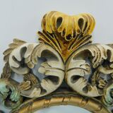 Plaster mirror with floral decoration 25x31cm