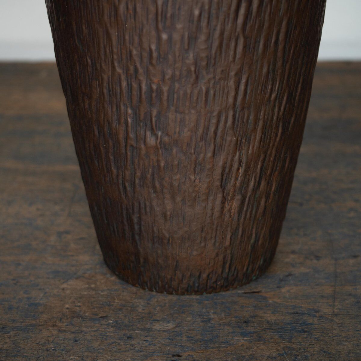 Vintage hammered copper umbrella stand, 1970s