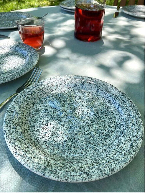 Lot 10 speckled plates Quadriflogio