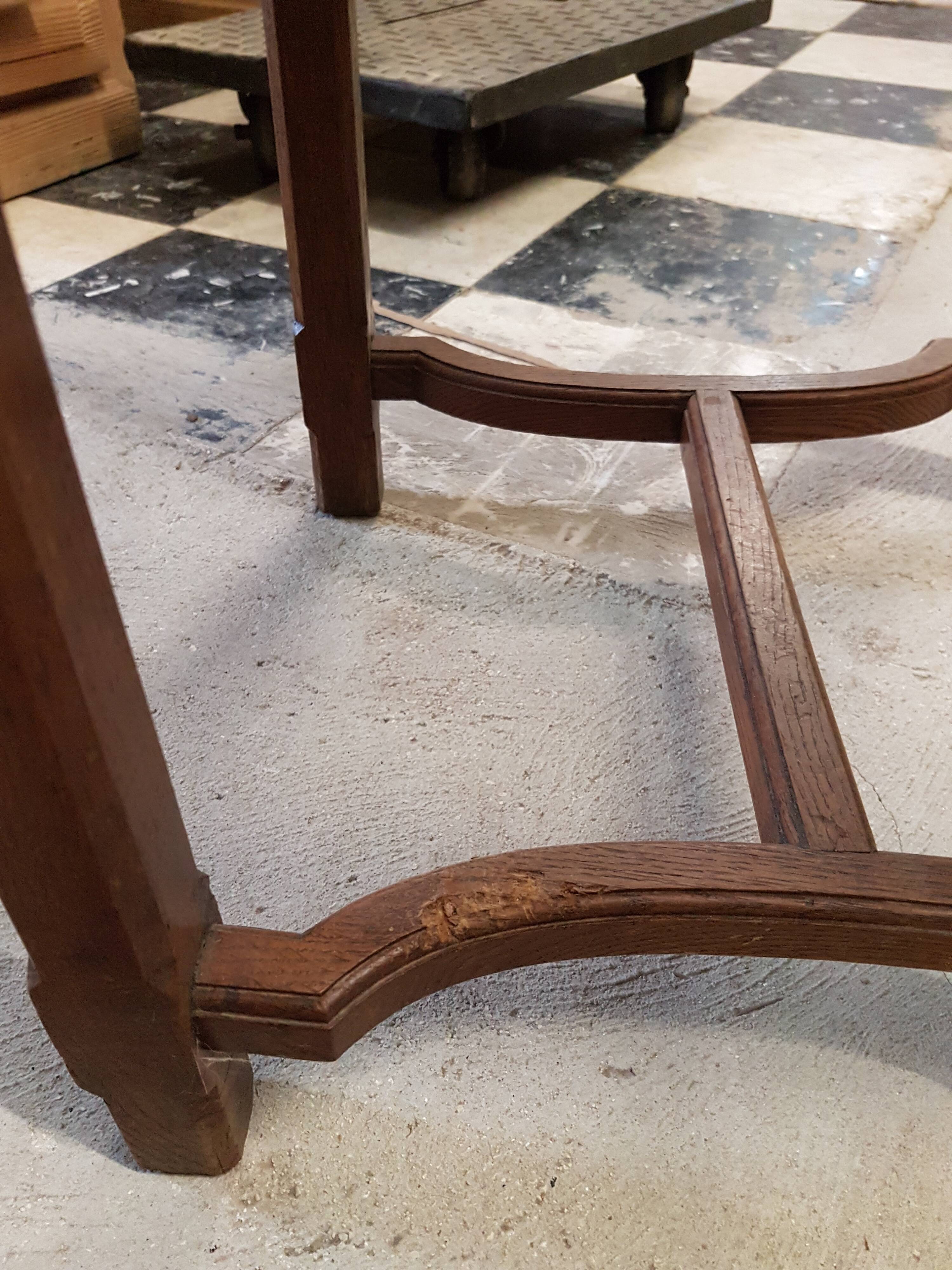 Set of 7 chairs canned XIX style Henry II