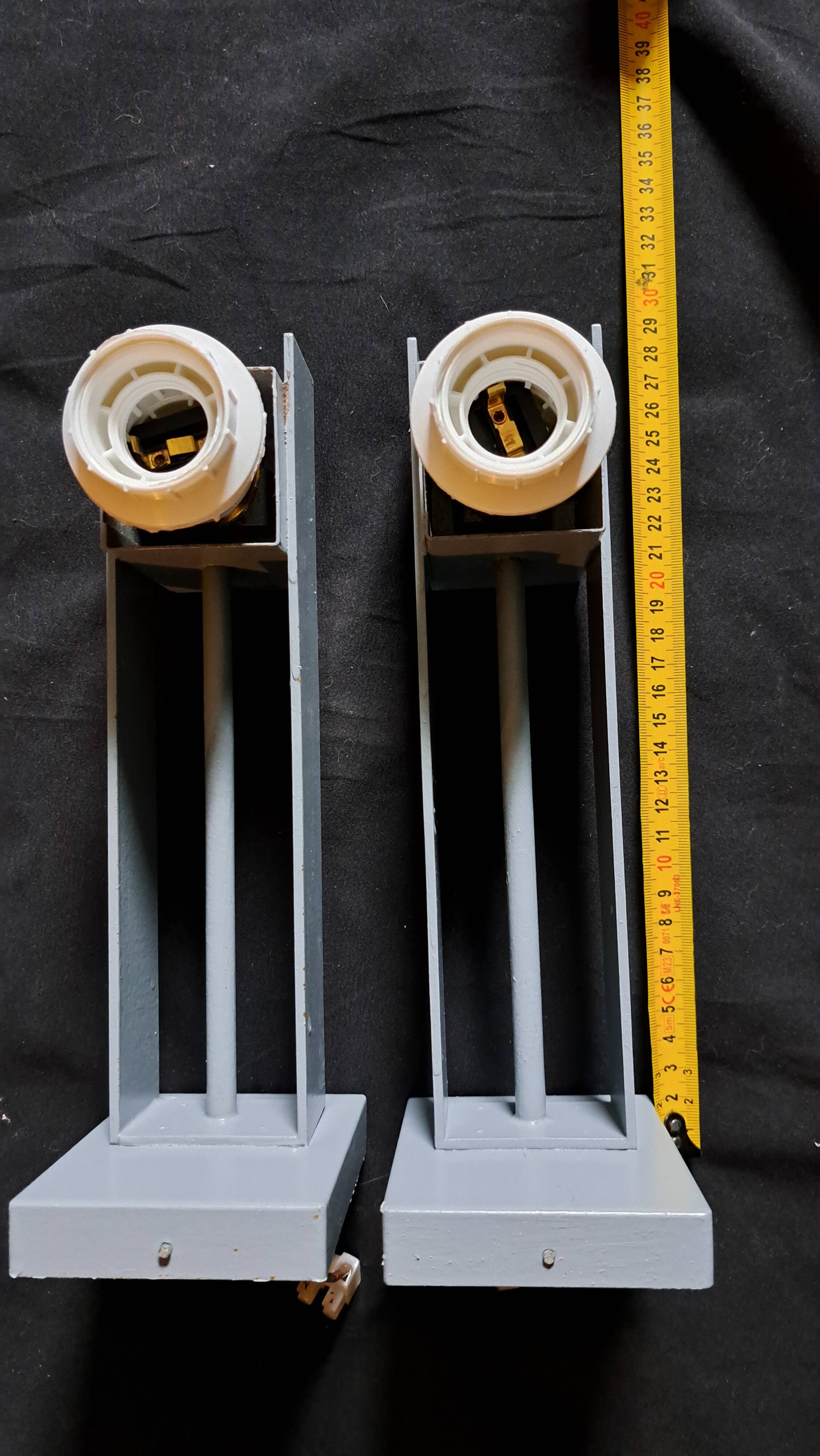 Pair of industrial wall lights, 1970