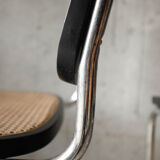 Set of 4 black cesca B32 chairs by Marcel Breuer