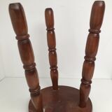 Wooden stool turned tripod foot