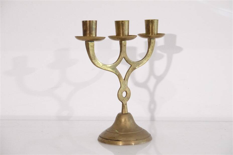 Scandinavian vintage brass candlestick