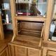 Corner buffet shelf in solid elm desmarchelier