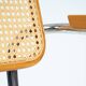 4 chaises en osier Bauhaus, dans le style de Marcel Breuer, empilables