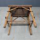 Bamboo side table with mirror top from France, 1940s