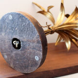 Lamp ear of wheat brass and wood