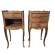 Pair of Louis XV style oak bedside tables