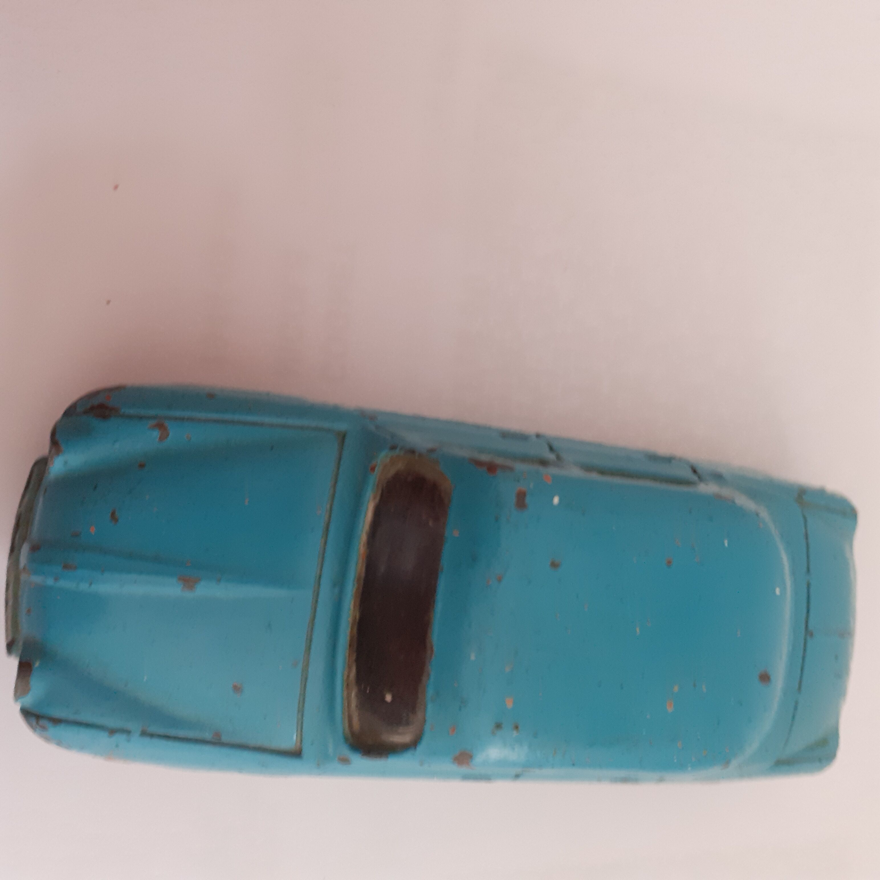 Old Dinky toys. Meccano. Renault Dauphine turquoise.