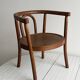 vintage curved wooden children's chair