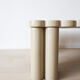 Italian scalloped coffee table in beige lacquer, 1980s