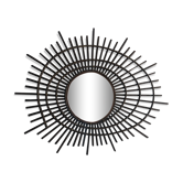Vintage mirror 1960 orTF rattan sun - 80 x 67 cm