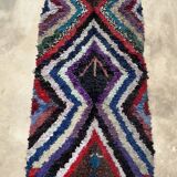 Colorful Boucherouite Moroccan rug - 107 x 244 cm