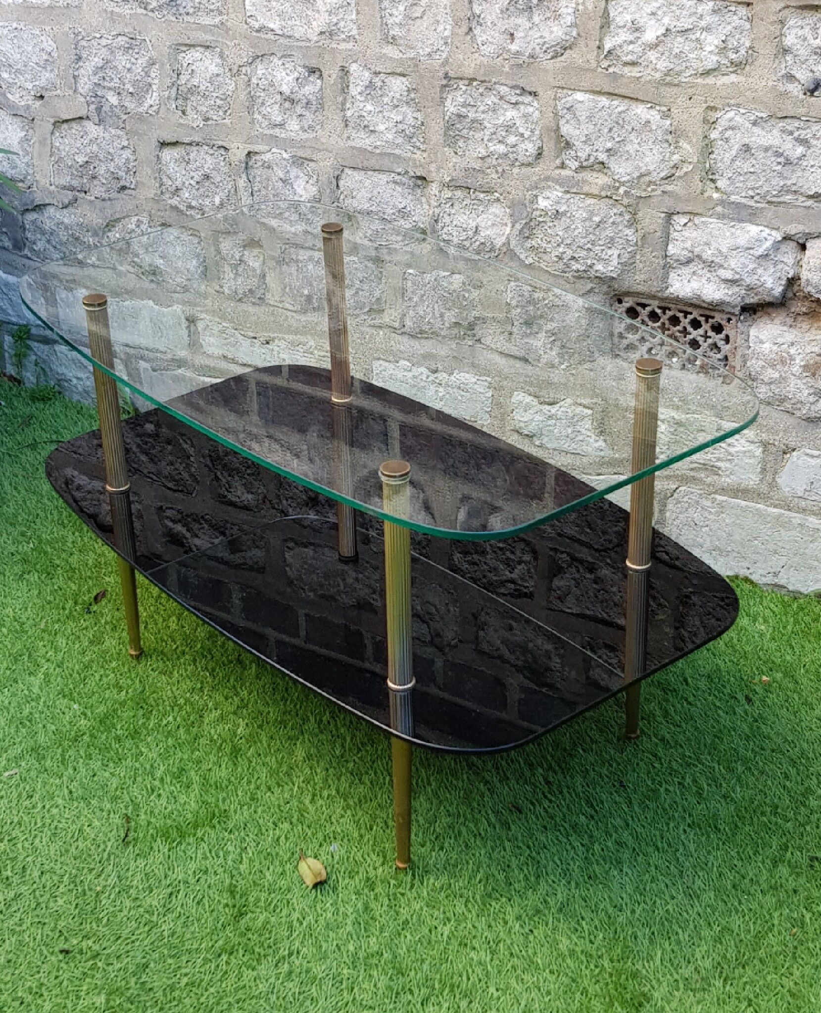 1960 glass coffee table