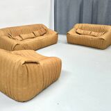 Canapé Sandra en Cuir Camel par A.Hieronimus pour Cinna/Ligne Roset, années 70.