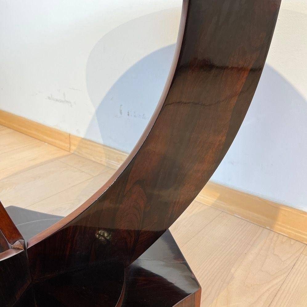 Art Deco Round Side Table in Rosewood Veneer, France, 1930s