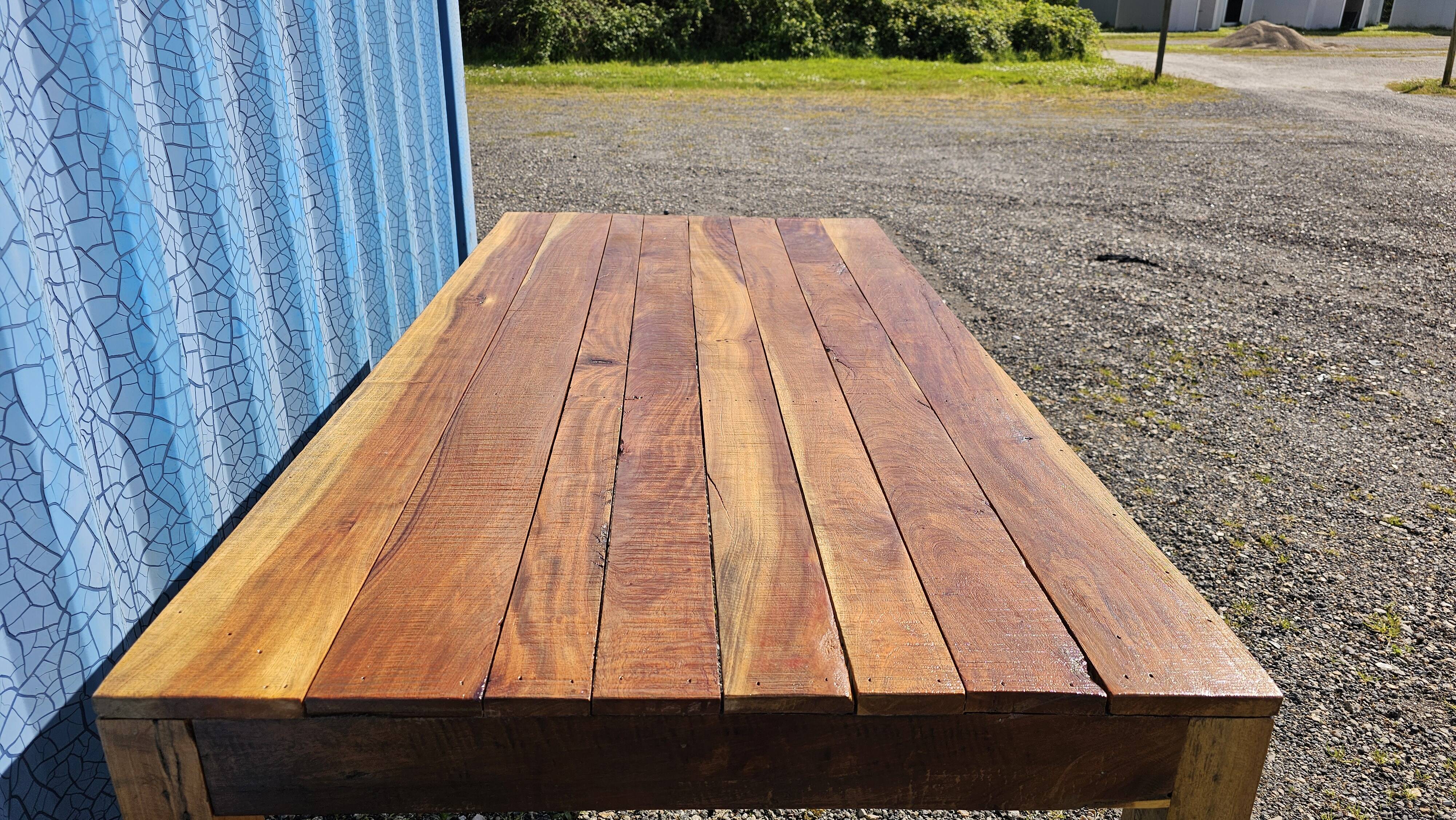 Rectangular teak dining table