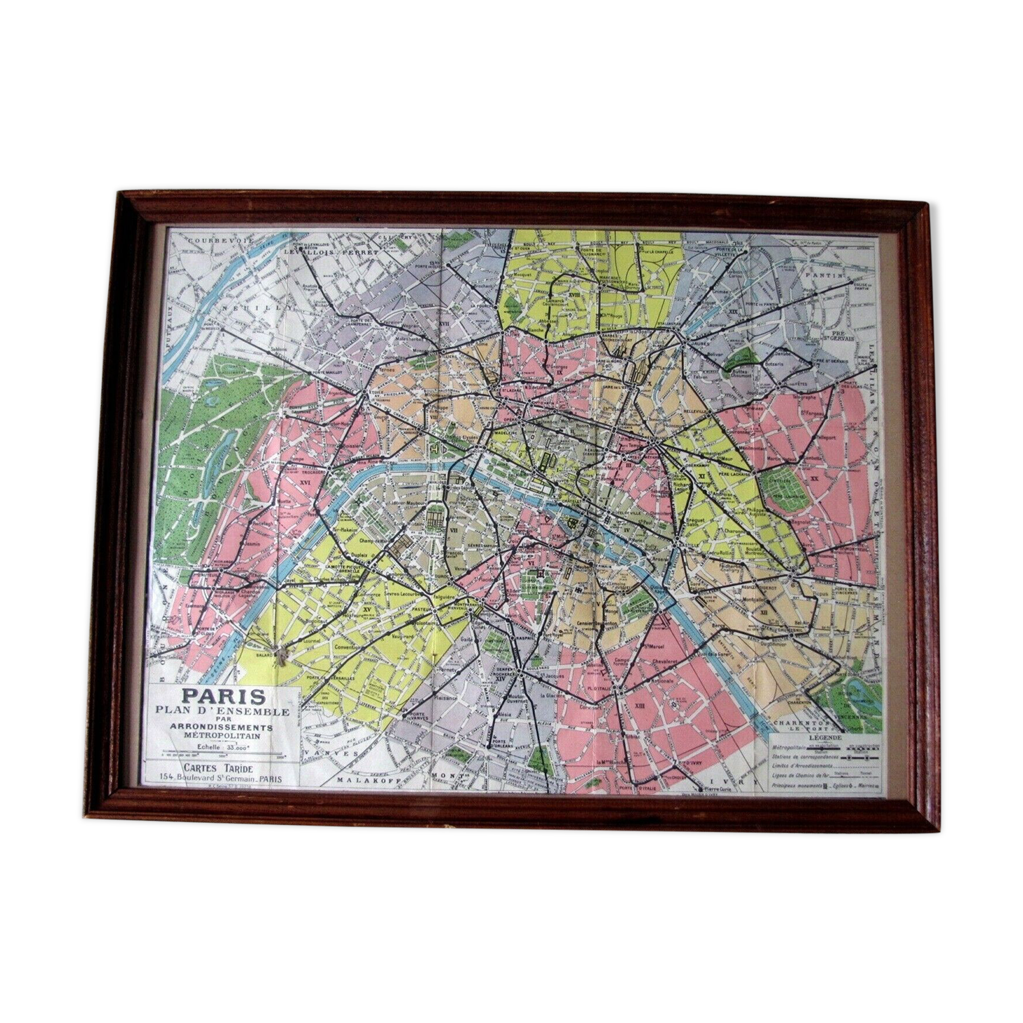 Plan Paris - Cartes Taride - années 50