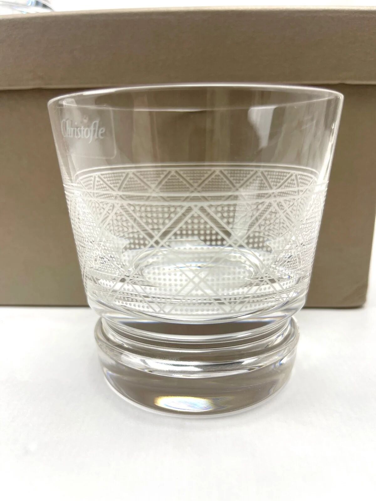 Christofle, box of 2 Eden Garden whisky glasses