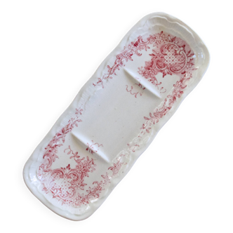 Small 19th-century dish in pink ironstone.