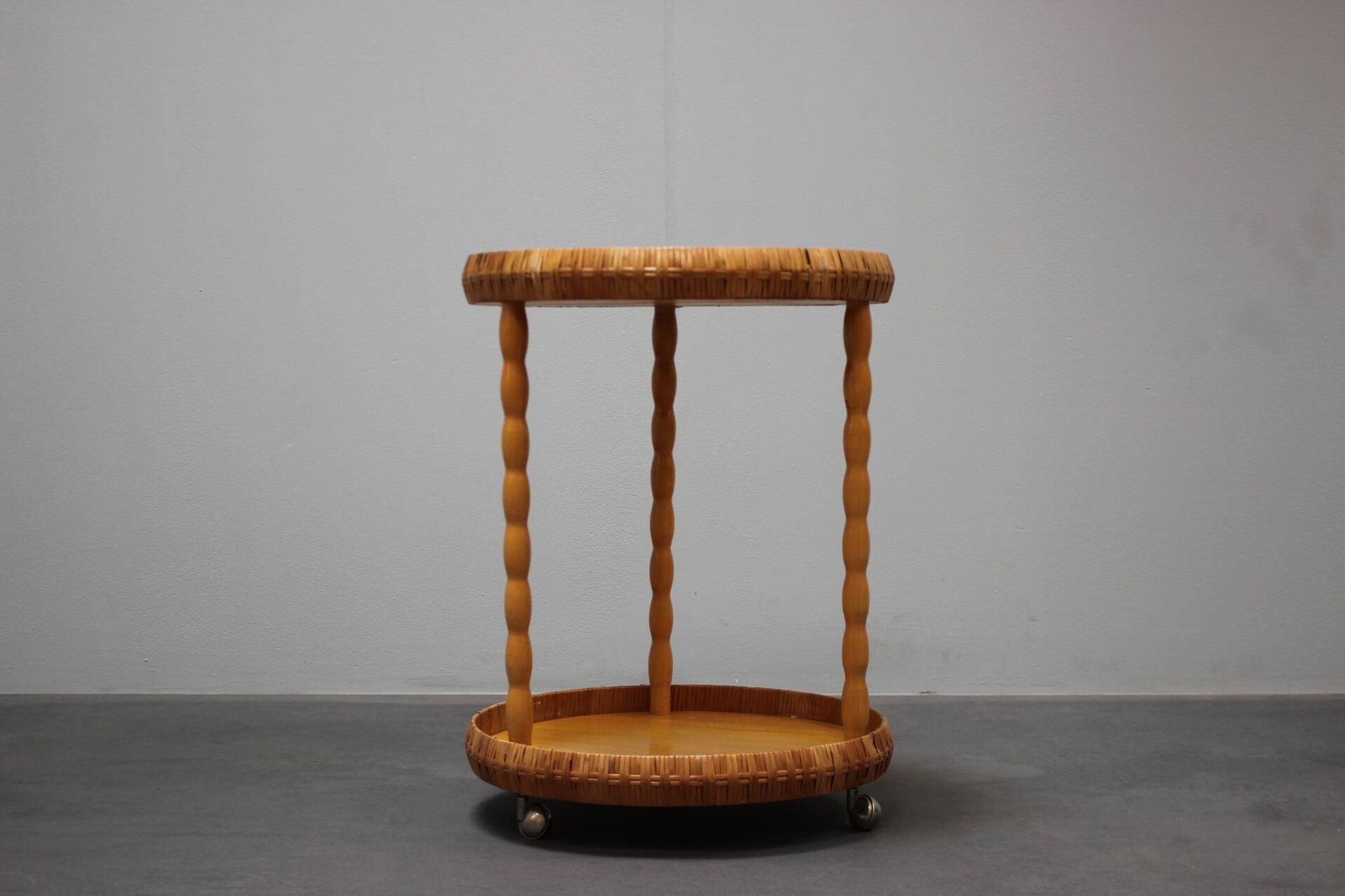 Mid-Century Table on Wheels, 1970s, Czechoslovakia