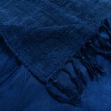 Contemporary Navy Blue Turkish Vintage Kilim Rug, 188x287Cm