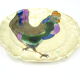 Ceramic plate with rooster decoration