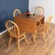 Retro Blonde Ercol Model 383 Dining Table & Four Model 370 Windsor Kitchen Dining Chairs
