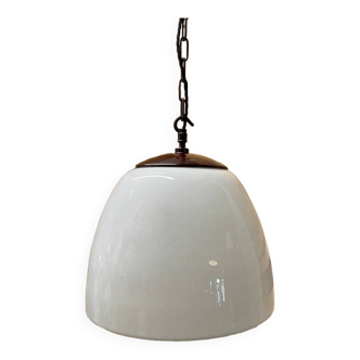 1960s Czech Opaline Glass Pendant Light