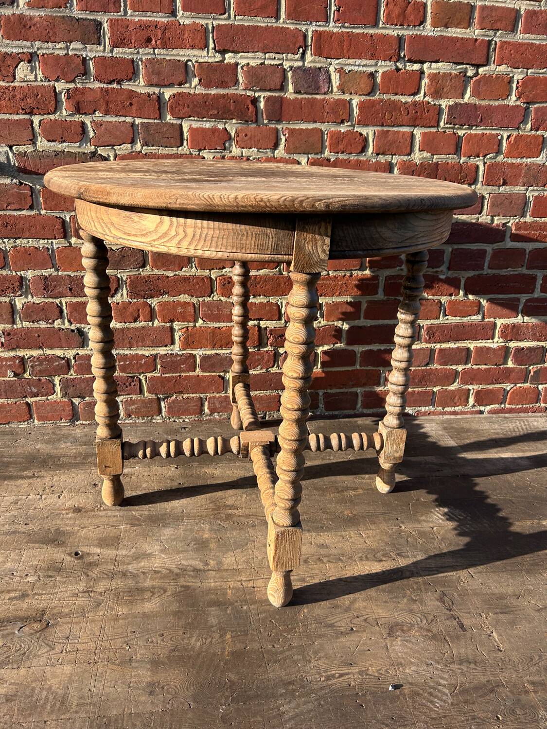 Small round oak table
