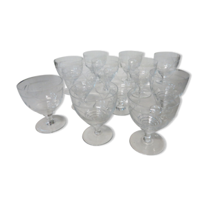 Suite de 12 verres en