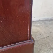 Louis Philippe XIX mahogany veneer and marble bedside table