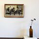 Mid-Century Modern Swedish "Altea" Vintage Abstract Figurative Oil Painting, Framed