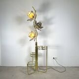 Lampe lotus dorée à 3 niveaux