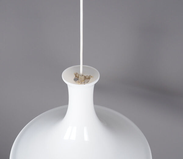 Suspension en verre mandarin par Michael Bang pour Holmegaard, années 1980