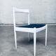 Belgian White Dining Chair, 1970s, Set of 9