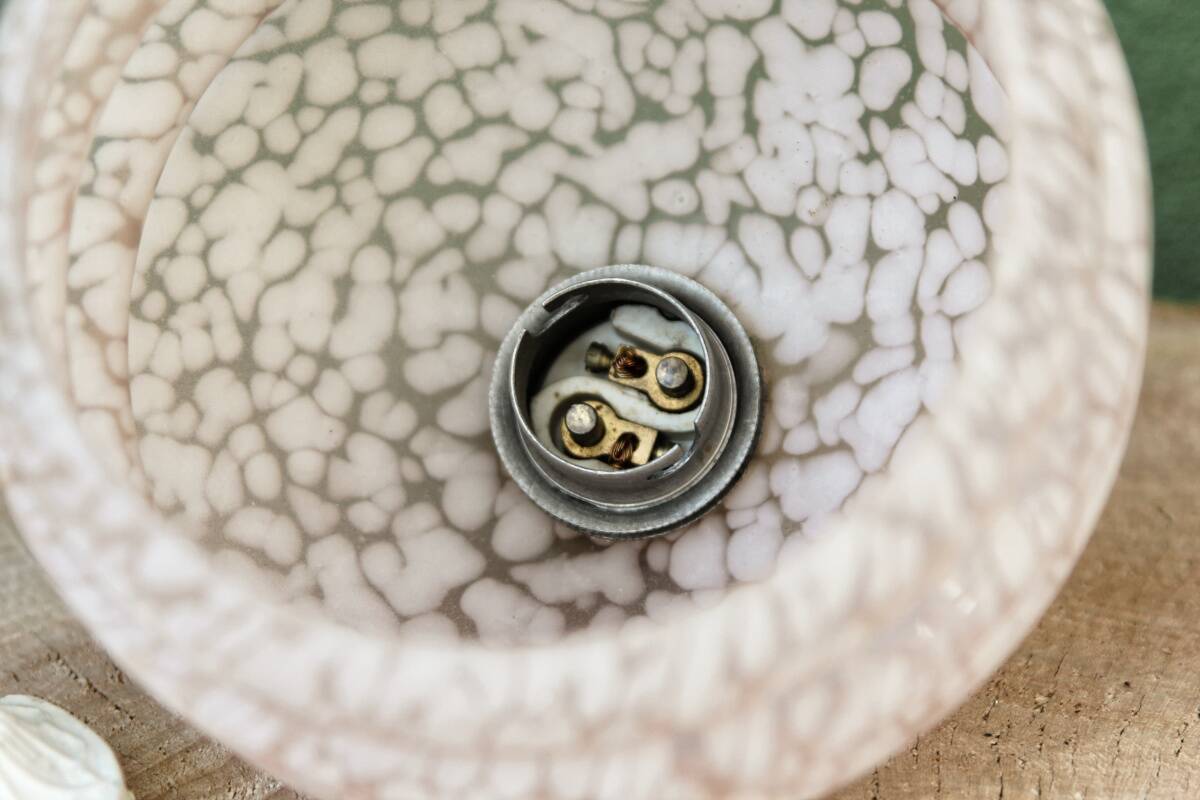 Art deco pendant lamp in Clichy glass