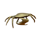 Brass crab ashtray, 50s