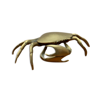 Brass crab ashtray, 50s