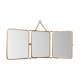 Old barber triptych mirror - 22x51cm