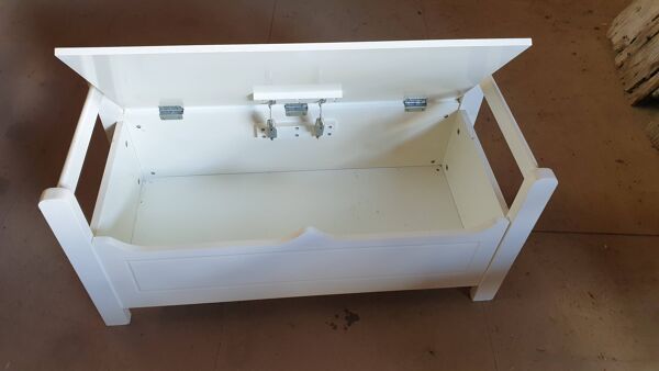 Petit banc coffre blanc